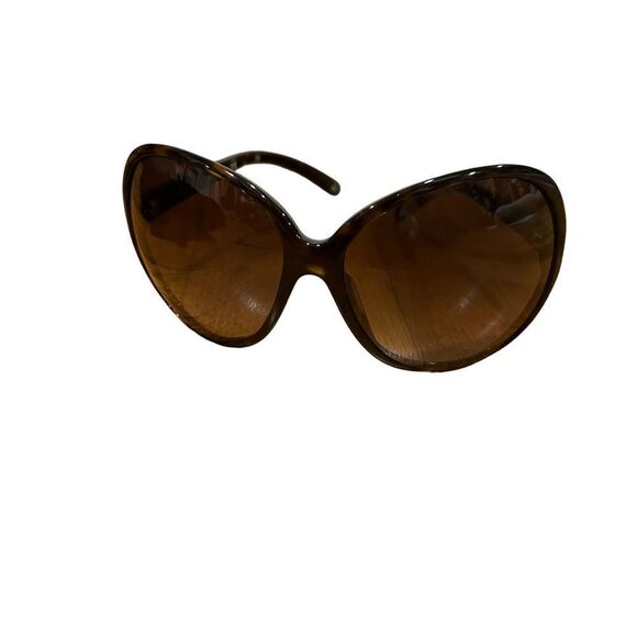 PRADA Oversized Designer Sunglasses Brown Rectangle SPR 19I 2AU-6S1 Tortoise - Picture 3 of 14